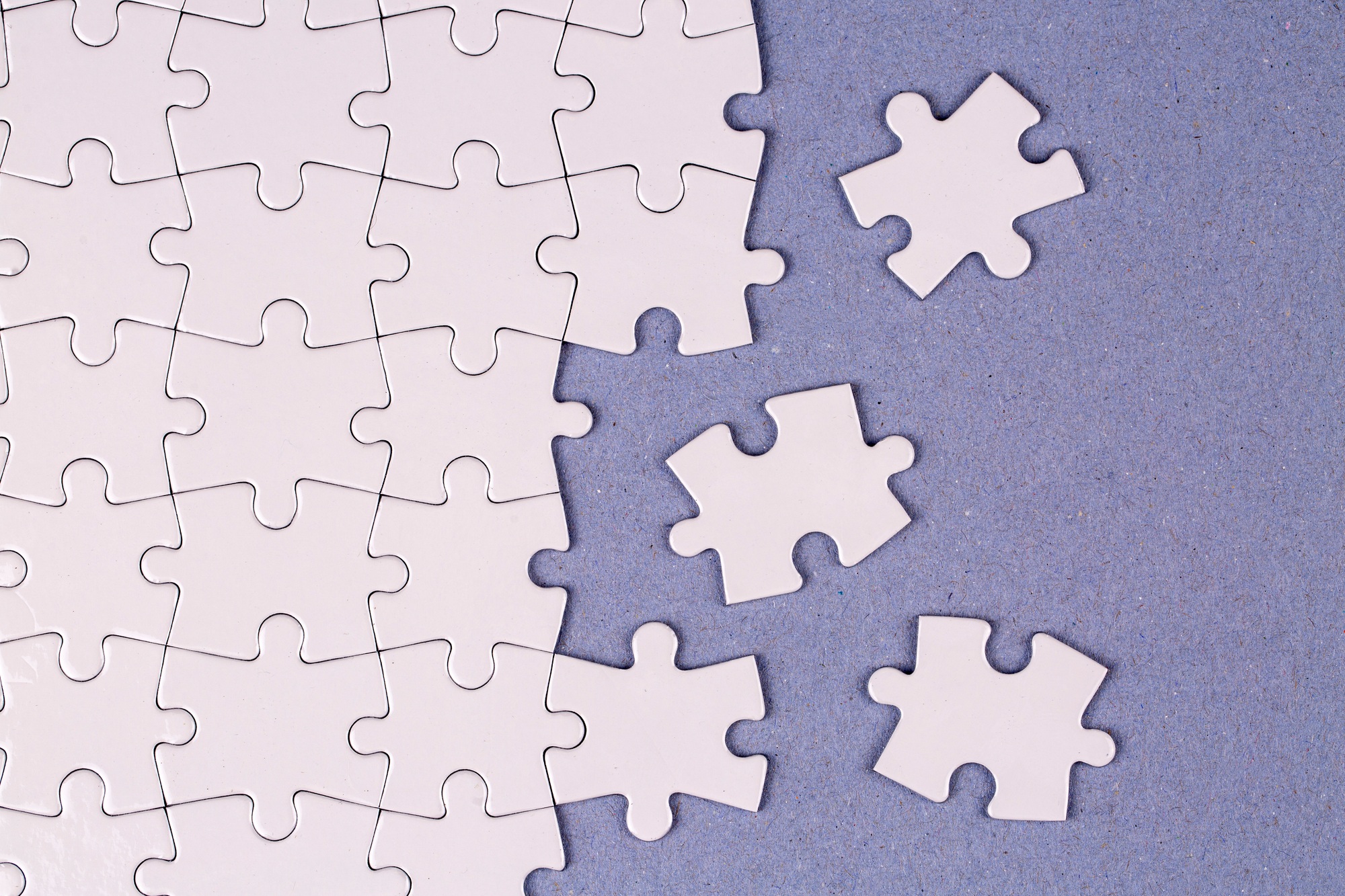 Missing jigsaw puzzle pieces. Business concept.